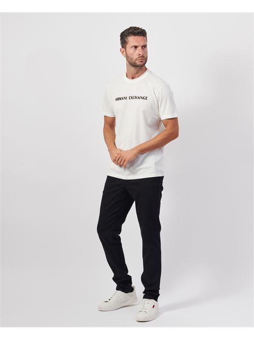 T-shirt uomo AX basic girocollo con logo ARMANI EXCHANGE | XM000127-AF10356U0009